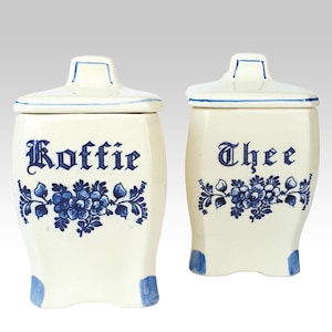 Vintage klassische Kaffee und Tee Vorratsdosen mit Deckel