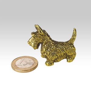 Small bronze Scottish terrier figurine, bronze dog miniature, Home Decor, Dog Lovers Gift