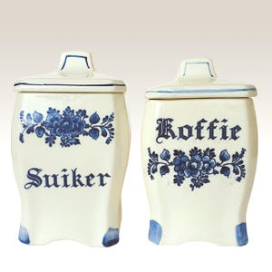 Vintage klassische Kaffee und Tee Vorratsdosen mit Deckel