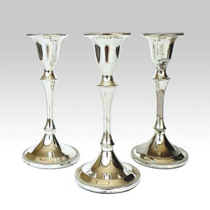 Vintage silver plated candlestick holders
