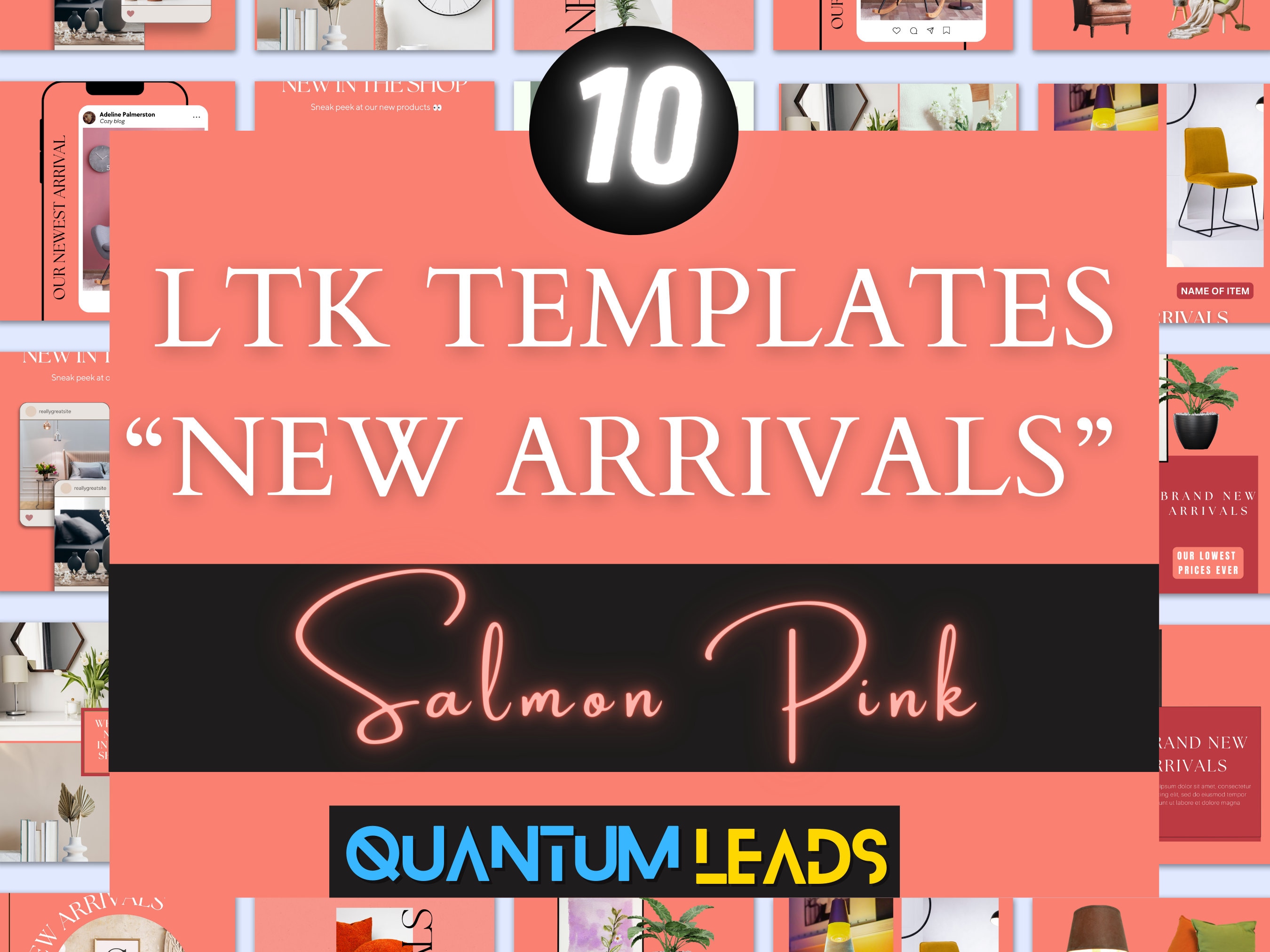 10 LTK New Arrivals Canva Templates | Salmon Pink Templates | LTK ...