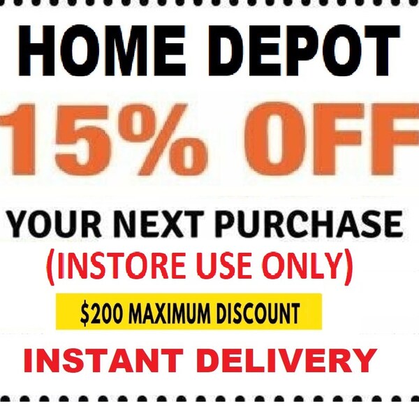 Home Depot 15% In-Store Coupon Discount - Exp 4/21/24