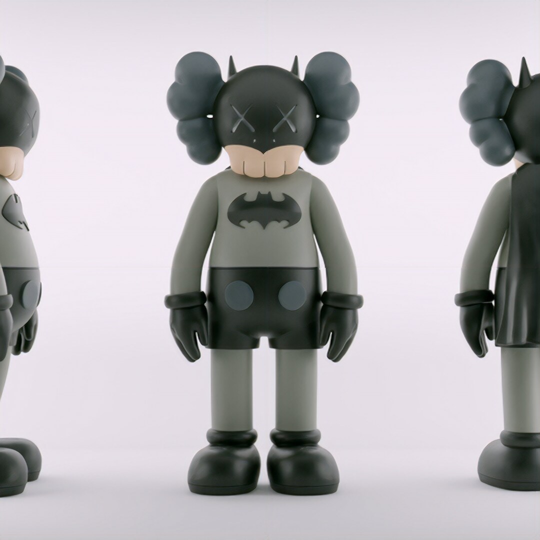 Kaws Figures Batman and Robin Version Hand Painted Limited Etsy