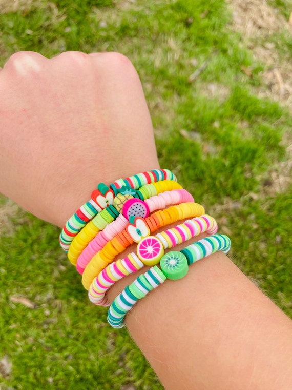 Fruit Clay Bead Bracelets - Etsy