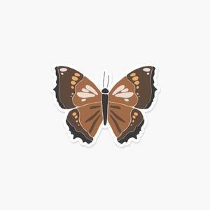 Boho Brown Butterfly Sticker