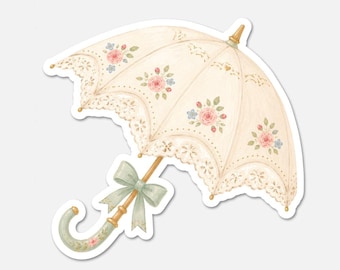 Parasol - Pink Vintage Sticker
