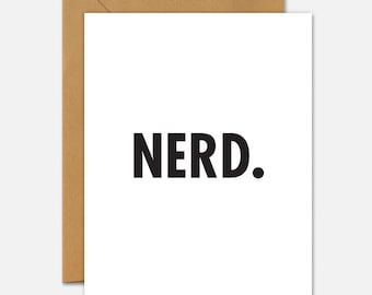 Nerd Graduation Card, Funny Congrats for Smart Achiever
