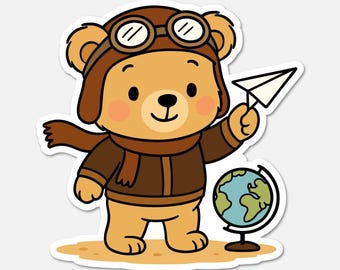 Benedict Bear Piloto - Pegatina de animal