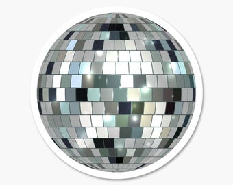 Mirrorball Disco Ball Silver 2.5" - Everyday Sticker - Eras Tour Merch