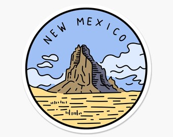 New Mexico Illustrated US State 3 x 3 in - Travel Sticker