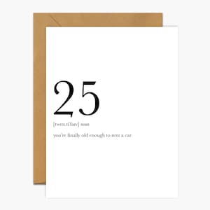 25th Birthday Definition Card Milestone Moments Greeting image 1