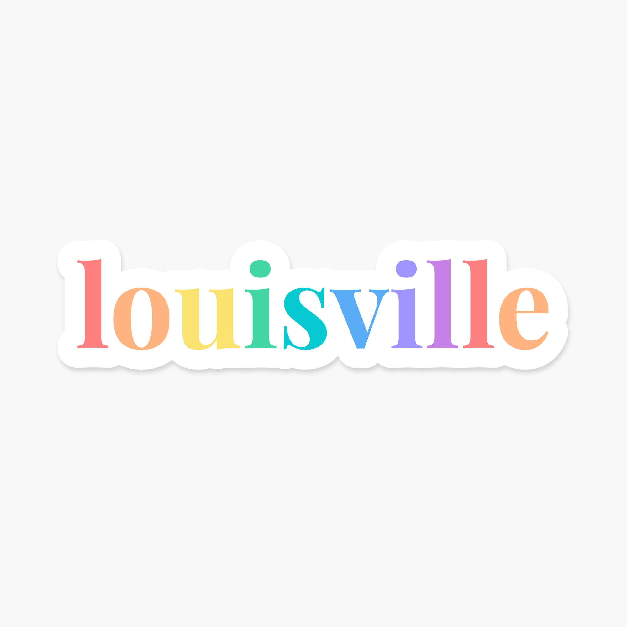 Louisville Kentucky 3.25 X 1 in Everyday Sticker 