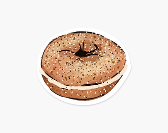 Everything Bagel Sticker - Weatherproof