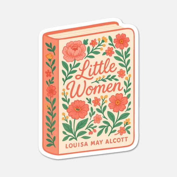 Little Women Book Sticker: Classic Novel, Waterproof Vinyl