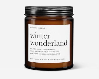 Winter Wonderland Candle, Cozy Winter-Inspired Soy Candle, Soft Seasonal Home Decor Gift