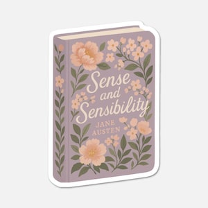 Sense and Sensibility Book Sticker: Jane Austen Novel, Waterproof Vinyl