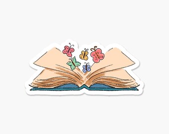 Book with butterflies - Everyday Sticker