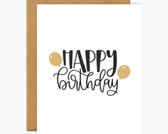 Happy Birthday Gold Balloons