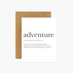 Adventure Definition Everyday Greeting Card