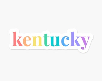 Kentucky State Colorful Sticker Waterproof Vinyl Travel Decal