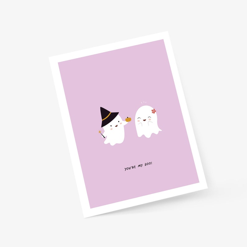 You're My Boo Halloween Greeting Card - Etsy