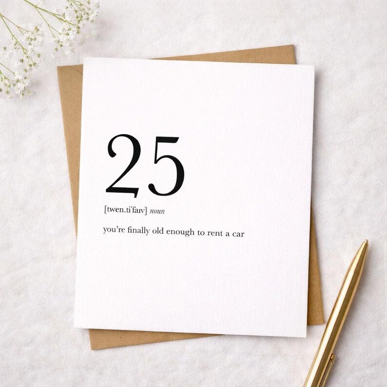 25th Birthday Definition Card Milestone Moments Greeting image 2