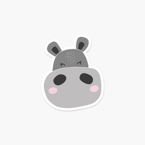 Hippopotamus Head Sticker