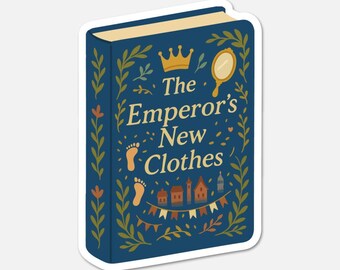 El traje nuevo del emperador de Hans Christian Andersen - Pegatina de libro