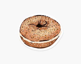 Everything Bagel 2.2 x 1.5 in - Food Sticker