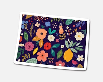 Colorado Navy Floral State Sticker Vinyl Waterproof Laptop Sticker Travel Gift