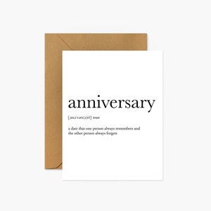 Anniversary Definition Wedding & Anniversary Greeting Card