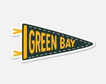 Green Bay Football Pennant Sticker