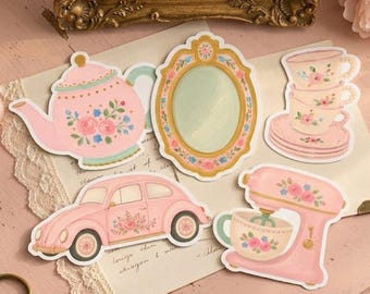 Ink And Quill - Pink Vintage Sticker