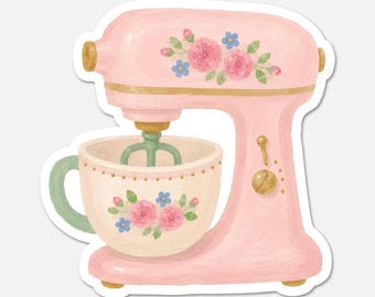 Floral Mixer - Pink Vintage Sticker
