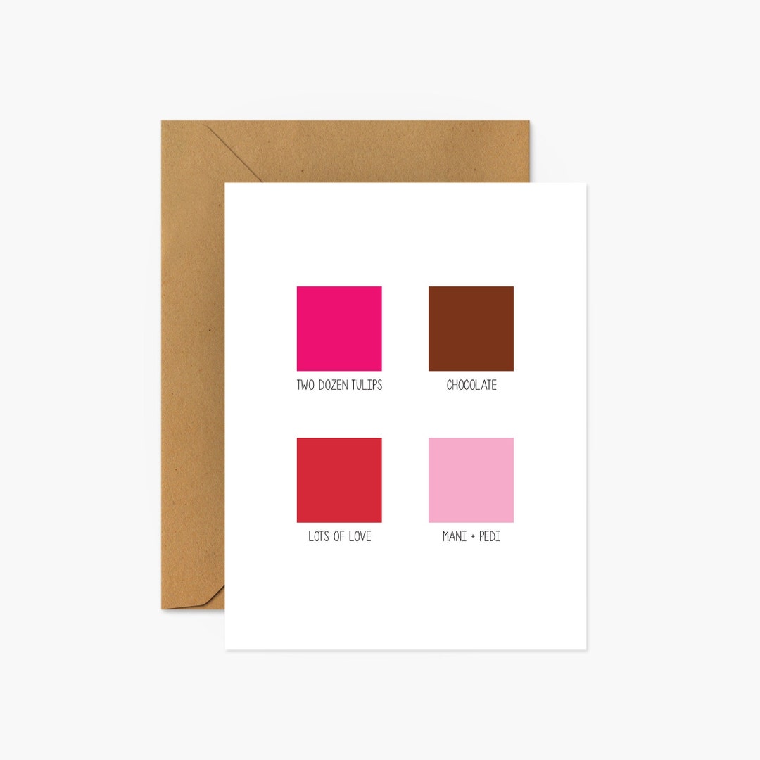 Mother's Day Color Palette Mother's Day Greeting Card Etsy
