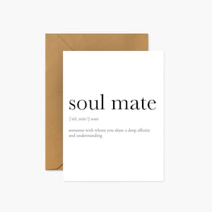 Soul Mate Definition Wedding & Anniversary Greeting Card