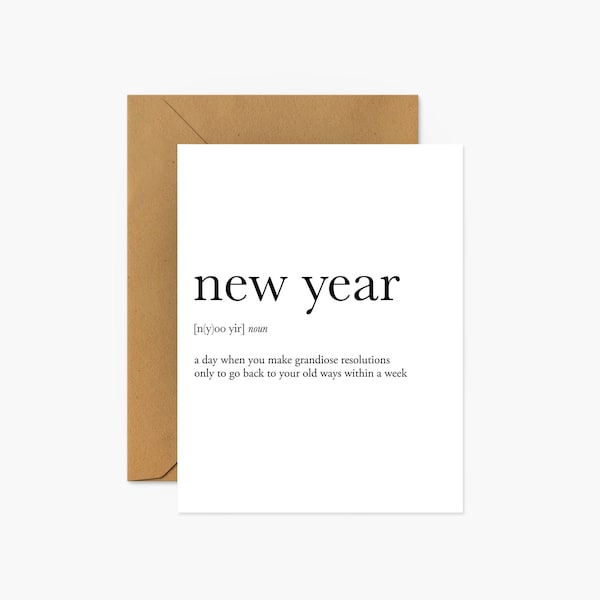 Happy New Year Card - Etsy