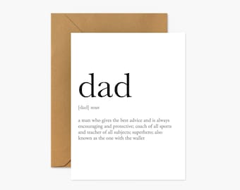 Dad Definition - Father's Day Greeting Card