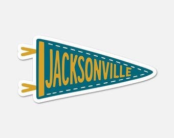Jacksonville Football Pennant Sticker