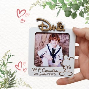 Communion Frame, Communion Gifts, Communion Gifts, Communion Souvenir, Photo Frame Magnet, Wooden Photo Frame, Economic gift,Mickey