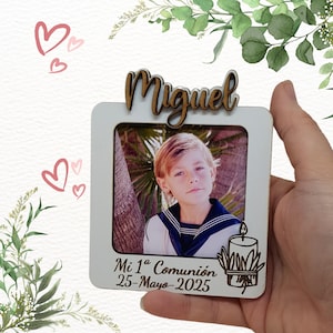 Communion Frame, Communion Gifts, Communion Gifts, Communion Souvenir, Photo Frame Magnet, Wooden Photo Frame, Economic gift