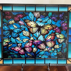 Butterfly Cutting Board, Artistic Glass Design with Textured Finish