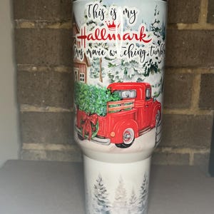 Hallmark Christmas Movie Watching 40 oz Tumbler with Handle