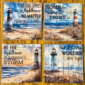 Lighthouse Coasters Ceramic or MDF board