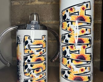 Mom Gift Set: Sunflower Mom and Mini Tumbler Set