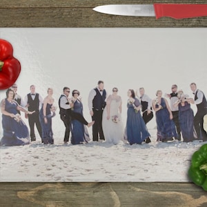 Custom Photo Glass Cutting Board, Heat Resistant Kitchen Decor