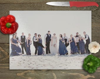 Custom Photo Glass Cutting Board, Heat Resistant Kitchen Decor
