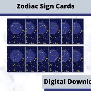 Zodiac Sign Cards