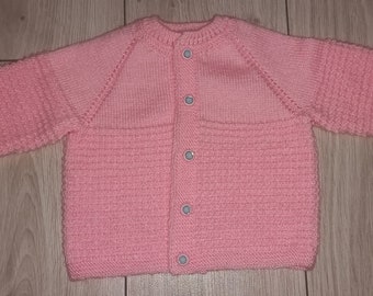 Hand knitting baby jacket, Handcraft knit baby knitwear