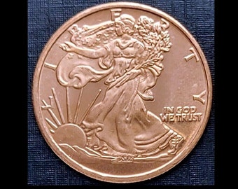 Walking Liberty - 1/4oz. Pure Copper Bullion Round!!